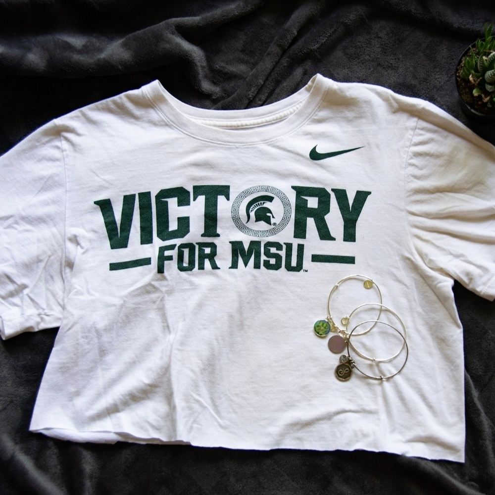 SOLD☆ Michigan State crop top, small